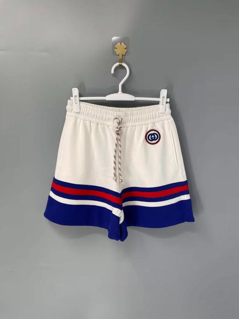 Gucci Blue and White Stripe Knit Shorts- DMC