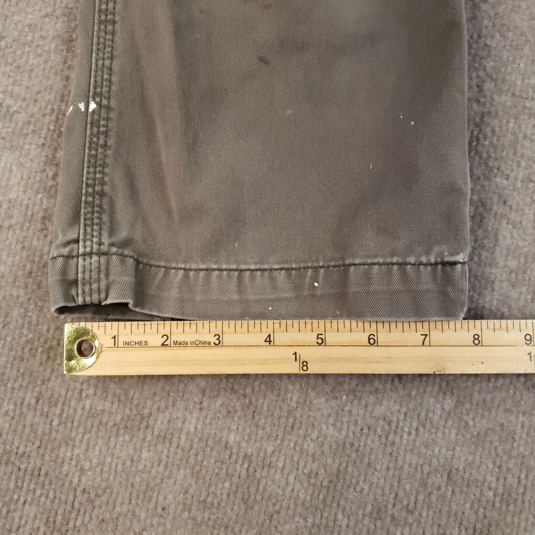 Carhartt Carhartt Carpenter Pants Men 34x32 Green Distressed Paint Relaxed Workwear Straight 5-Pocket Mens Size US 34 / EU 50 - 4 Thumbnail