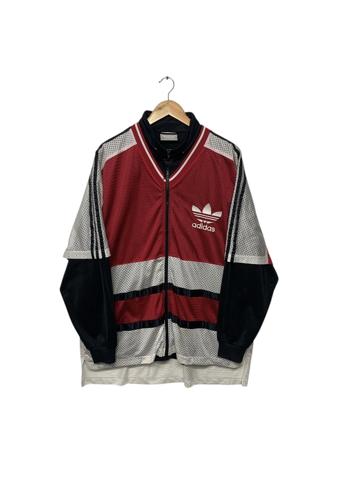 Adidas 90's Adidas Big Logo Streetwear Style Zipper Down Jacket Size US L / EU 52-54 / 3 - 3 Thumbnail