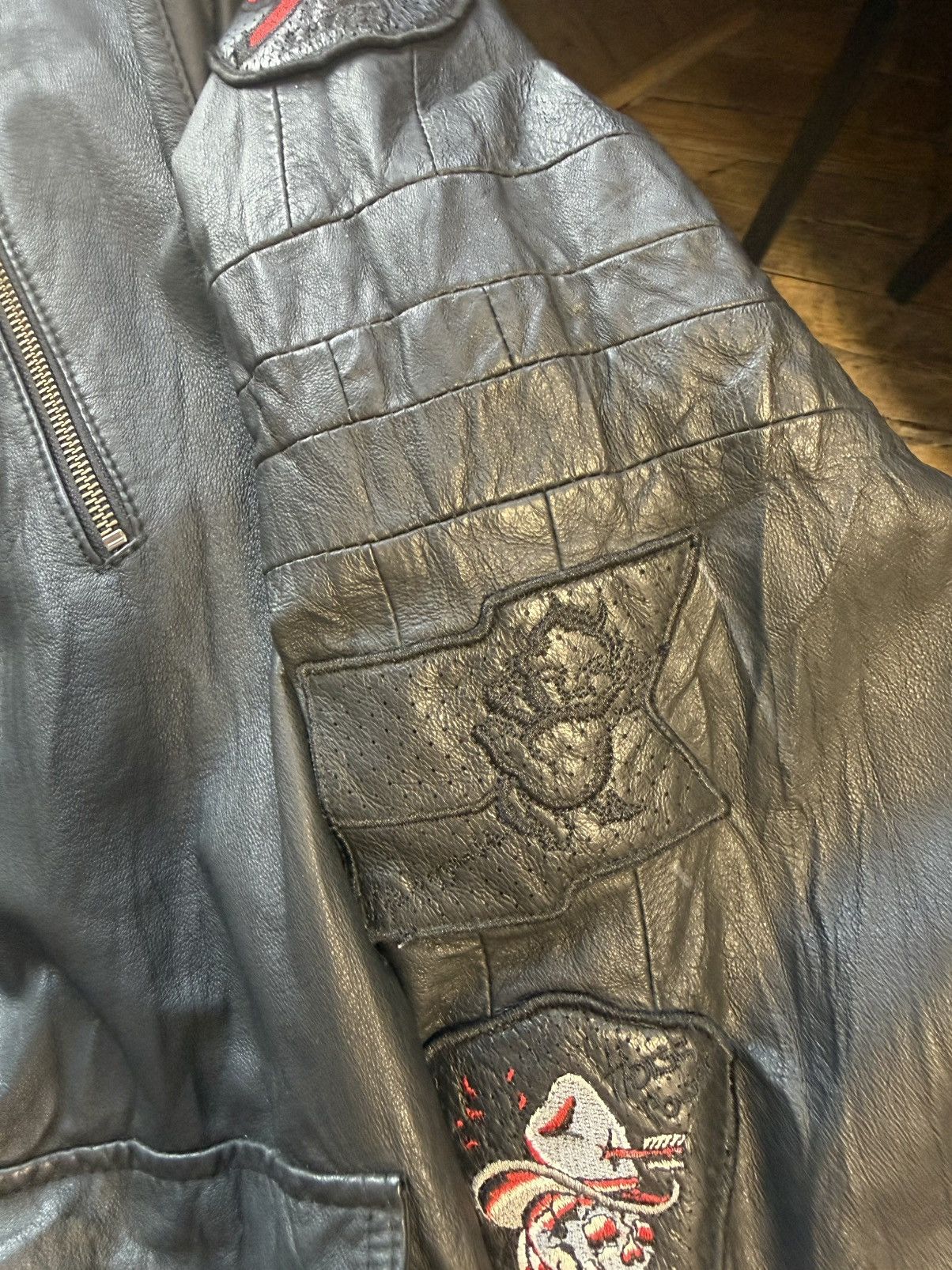 Ed Hardy Ed hardy vintage leather jacket Size US L / EU 52-54 / 3 - 6 Thumbnail