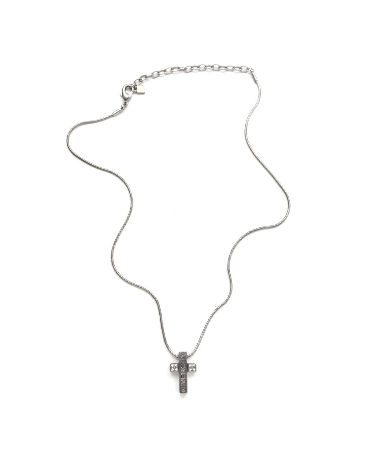 Givenchy 2000S GIVENCHY CRYSTAL CROSS PENDANT NECKLACE Size ONE SIZE - 1 Thumbnail