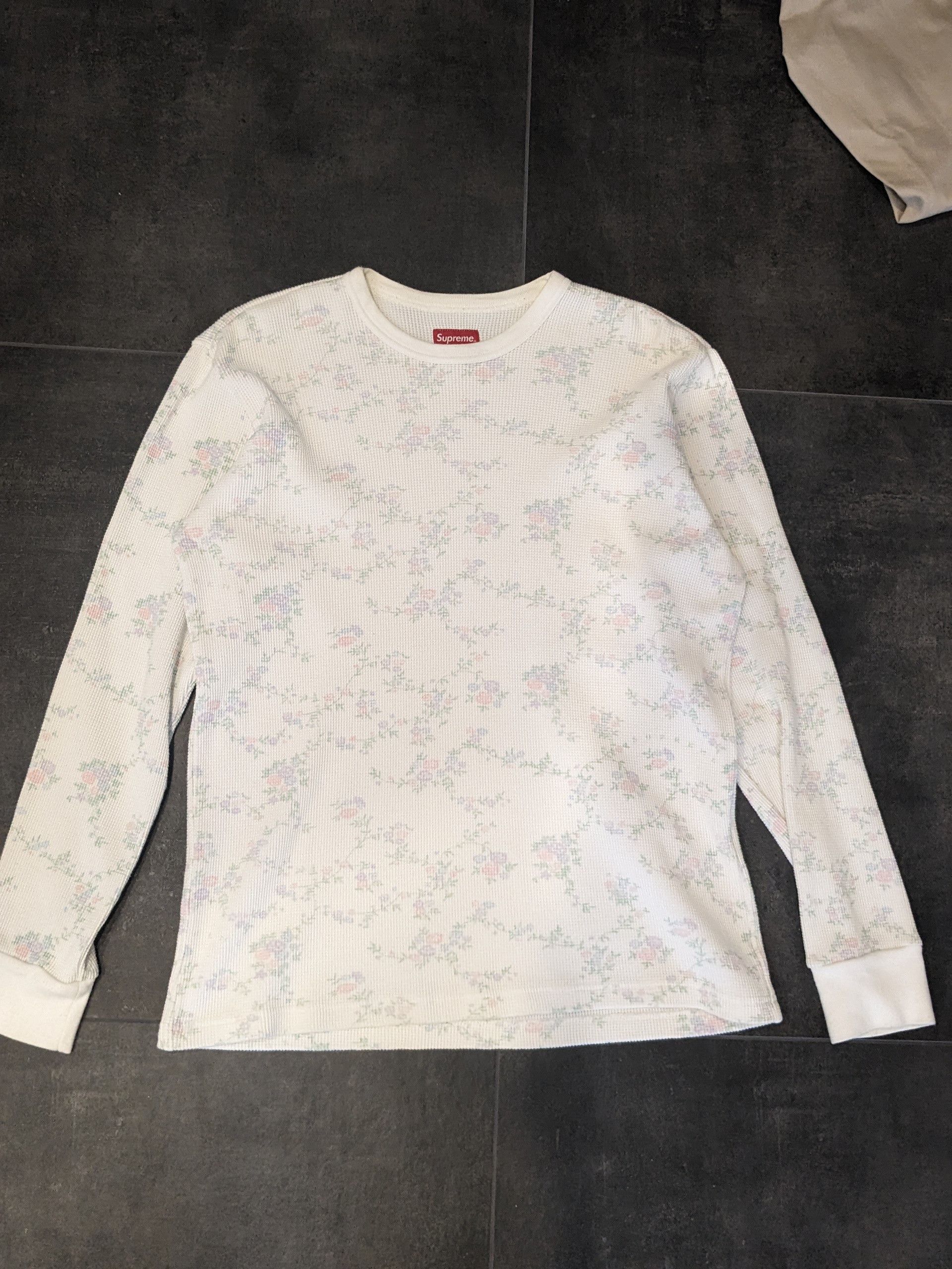 Supreme Supreme Floral Waffle Thermal FW16 White | Grailed