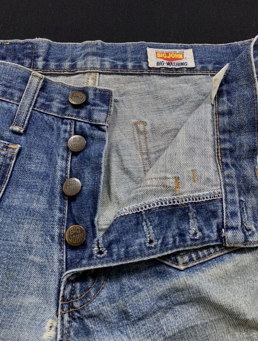 Big John Big Jhon Japanese Distressed super flare denim pants Size US 31 - 6 Thumbnail