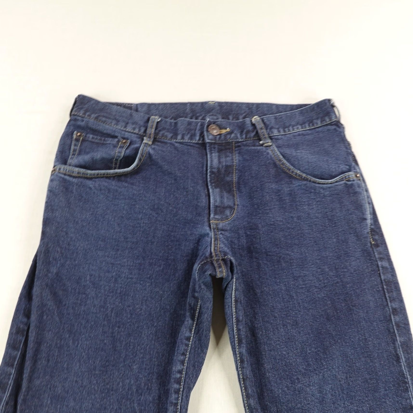 Edwin VINTAGE Edwin Jeans Men's 33x26 Japan Denim Straight Leg Casual Pants Blue Slim Fit Size US 33 - 2 Thumbnail