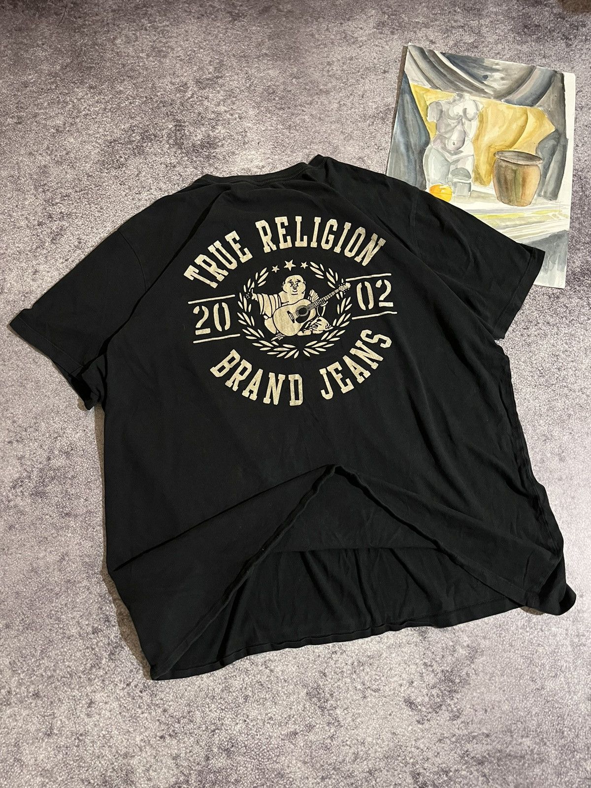 Pre-owned True Religion X Vintage Y2k True Religion Big Logo Tee Vintage T Shirt In Black