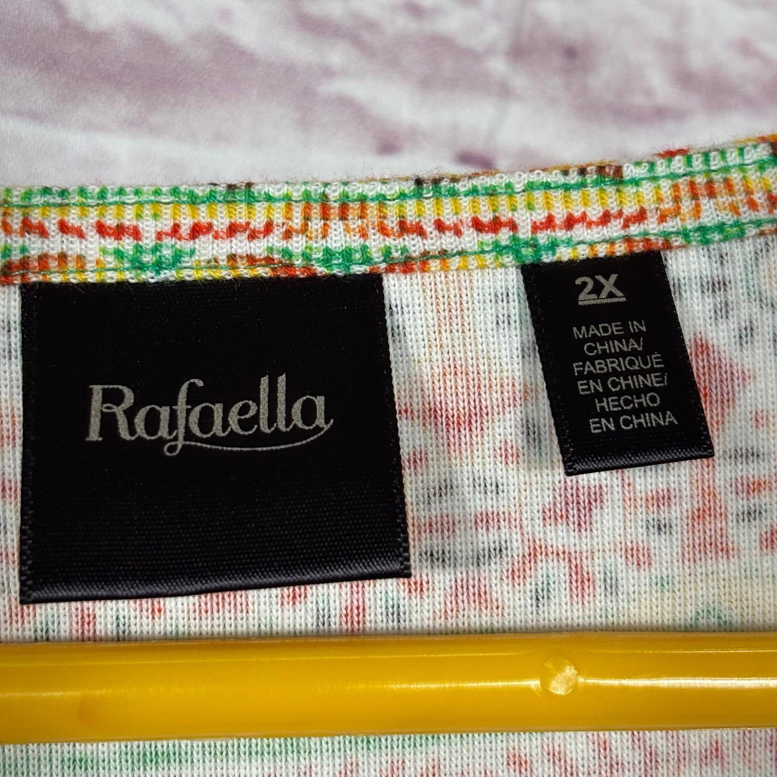 Other Rafaella Women's Multicolor Short Sleeve Shirt Size 2X NWT Size XXL / US 16-18 / IT 52-54 - 5 Thumbnail