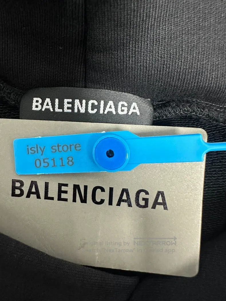 Balenciaga Balenciaga Micro Logo Hooded Loose Sweatshirt Women's Size M / US 6-8 / IT 42-44 - 4 Thumbnail
