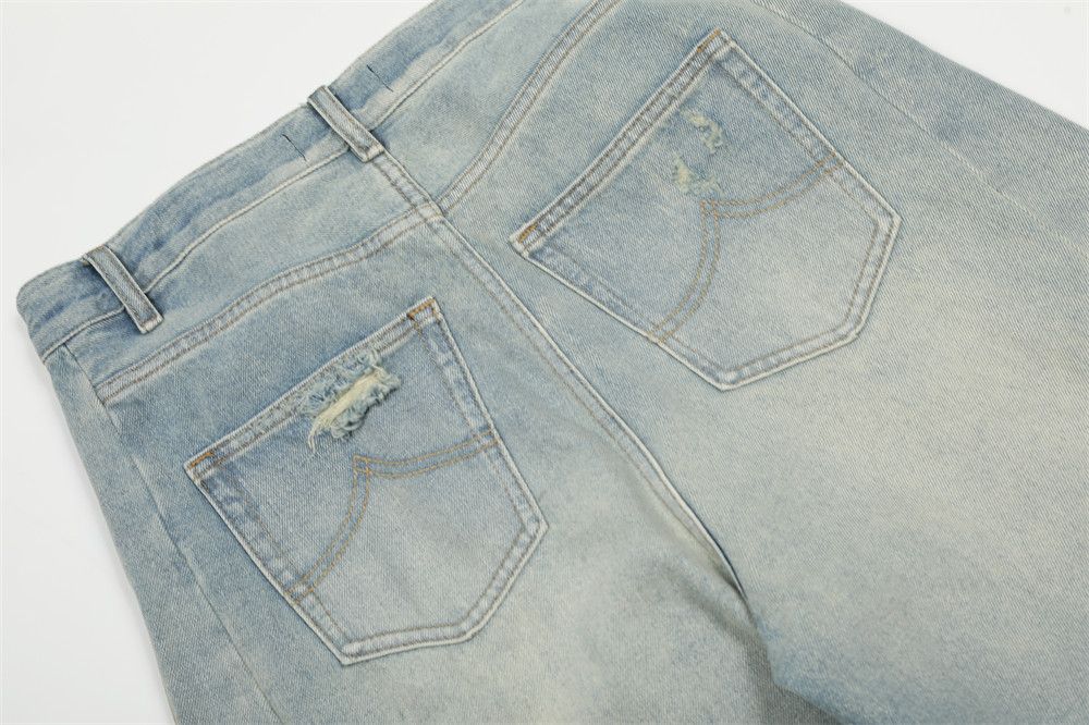 Japanese Brand × Vintage Men's loose punk washed distressed straight jeans Size US 32 / EU 48 - 6 Thumbnail