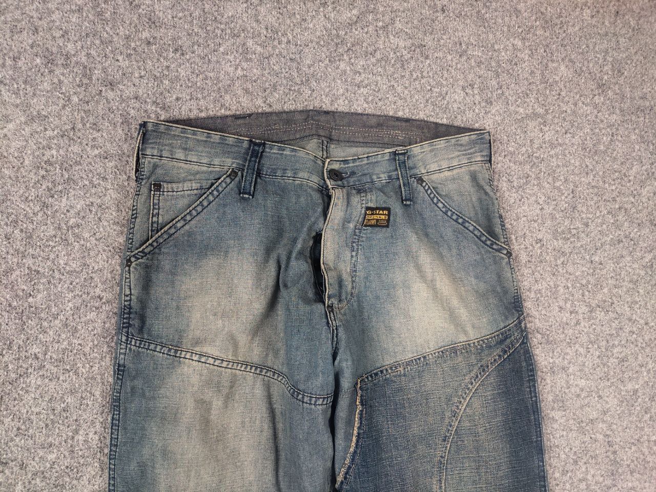 G-Star Rare Vintage G Star Raw Concept elwood Y2K Baggy Zip Jeans Size US 33 - 7 Thumbnail