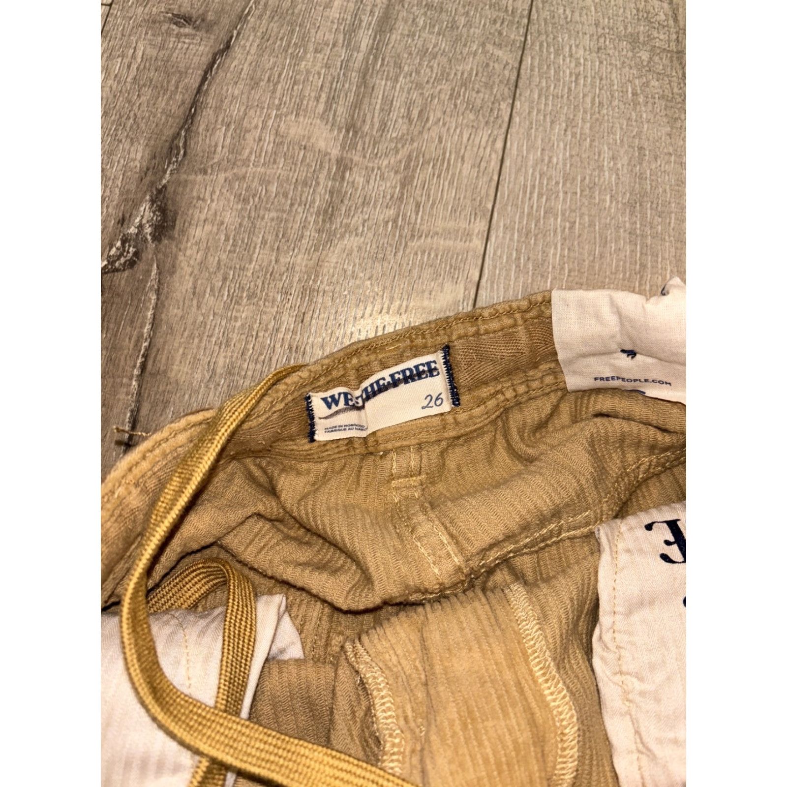 Free People Free People Faye Low Slung Corduroy Pants Size 26 Beige Straight Leg Y2K Womens Size 26" / US 2 / IT 38 - 6 Thumbnail