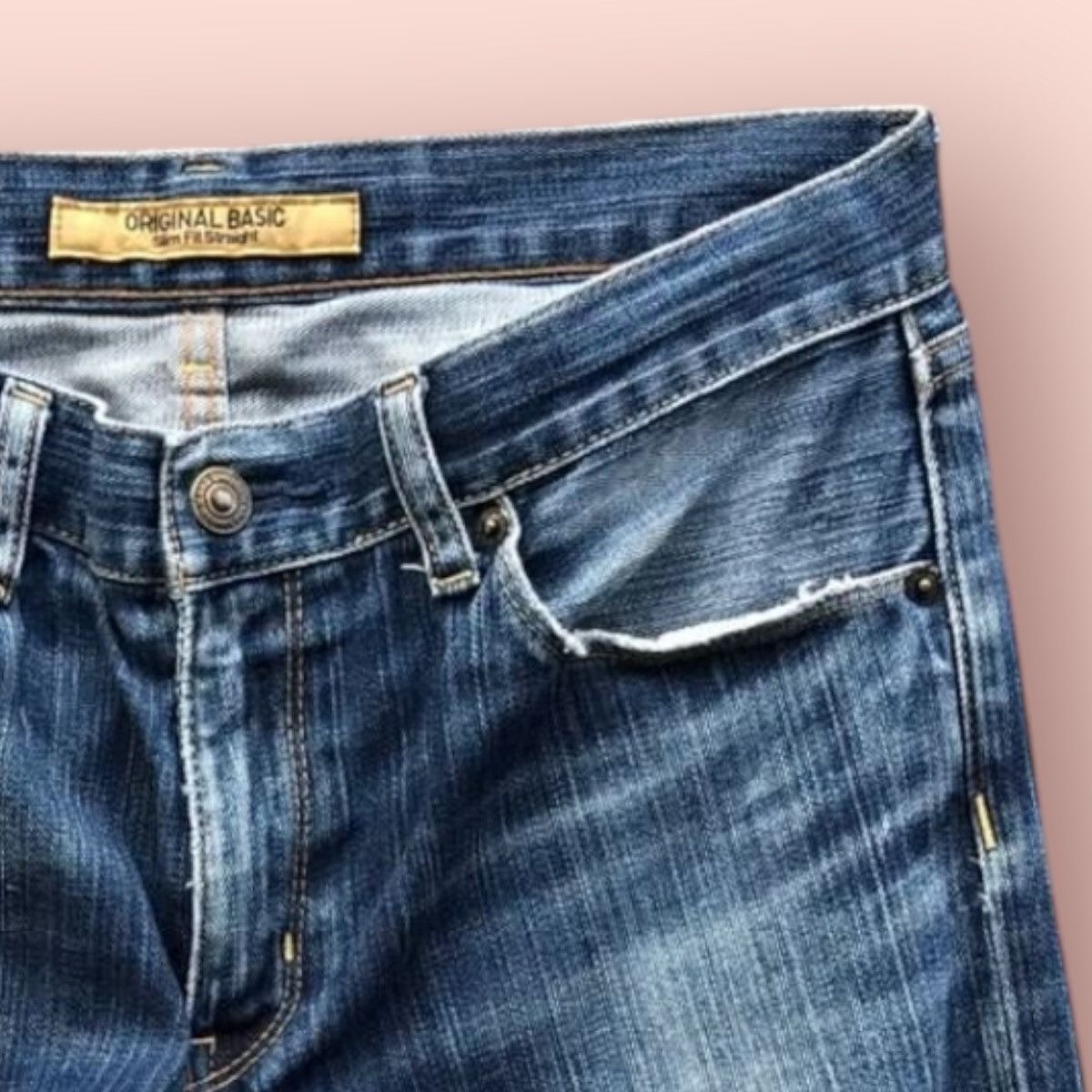 Jun Takahashi × Uniqlo VINTAGE UNIQLO S-001 DISTRESSED SLIM FIT STRAIGHT JEANS Size US 31 - 8 Thumbnail