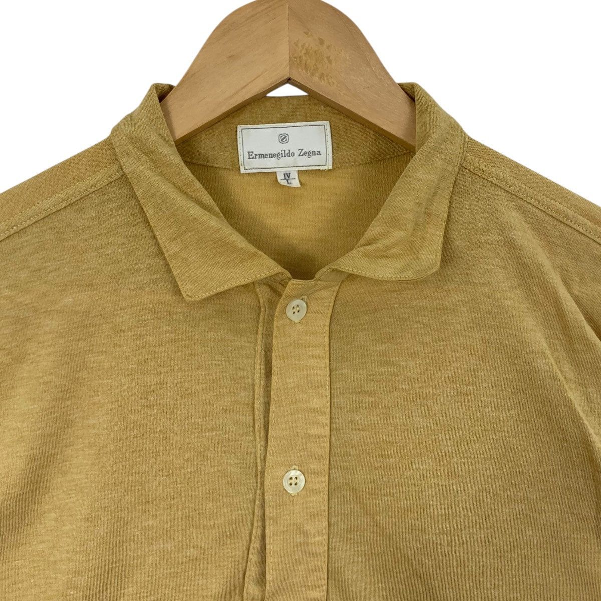 Ermenegildo Zegna Vintage ERMENEGILDO ZEGNA Italian Brand Collar Tshirt Size US L / EU 52-54 / 3 - 3 Thumbnail