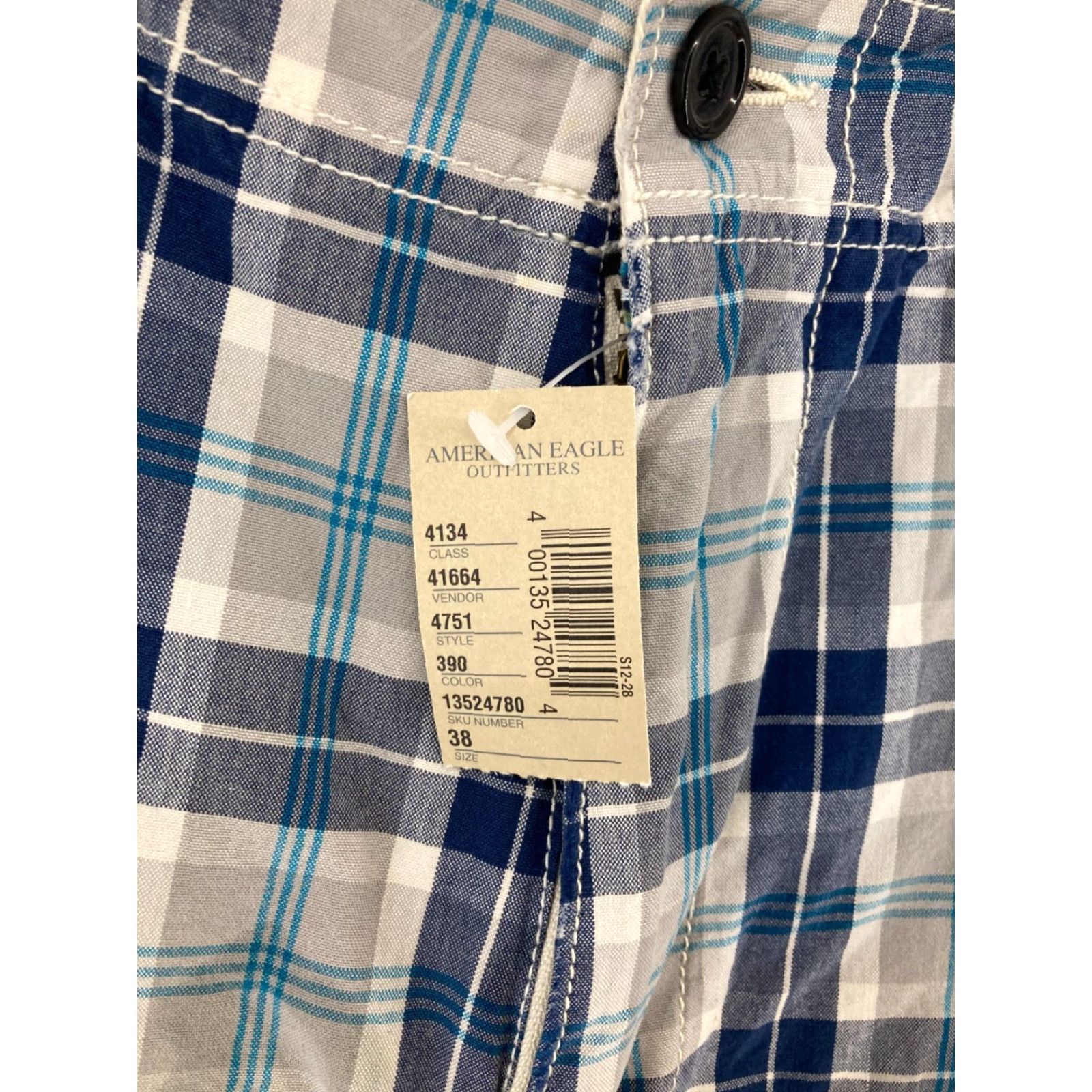American Eagle Outfitters American Eagle Mens Board Shorts 38 Blue Plaid Classic Rise Beach NWT Size US 38 / EU 54 - 7 Thumbnail