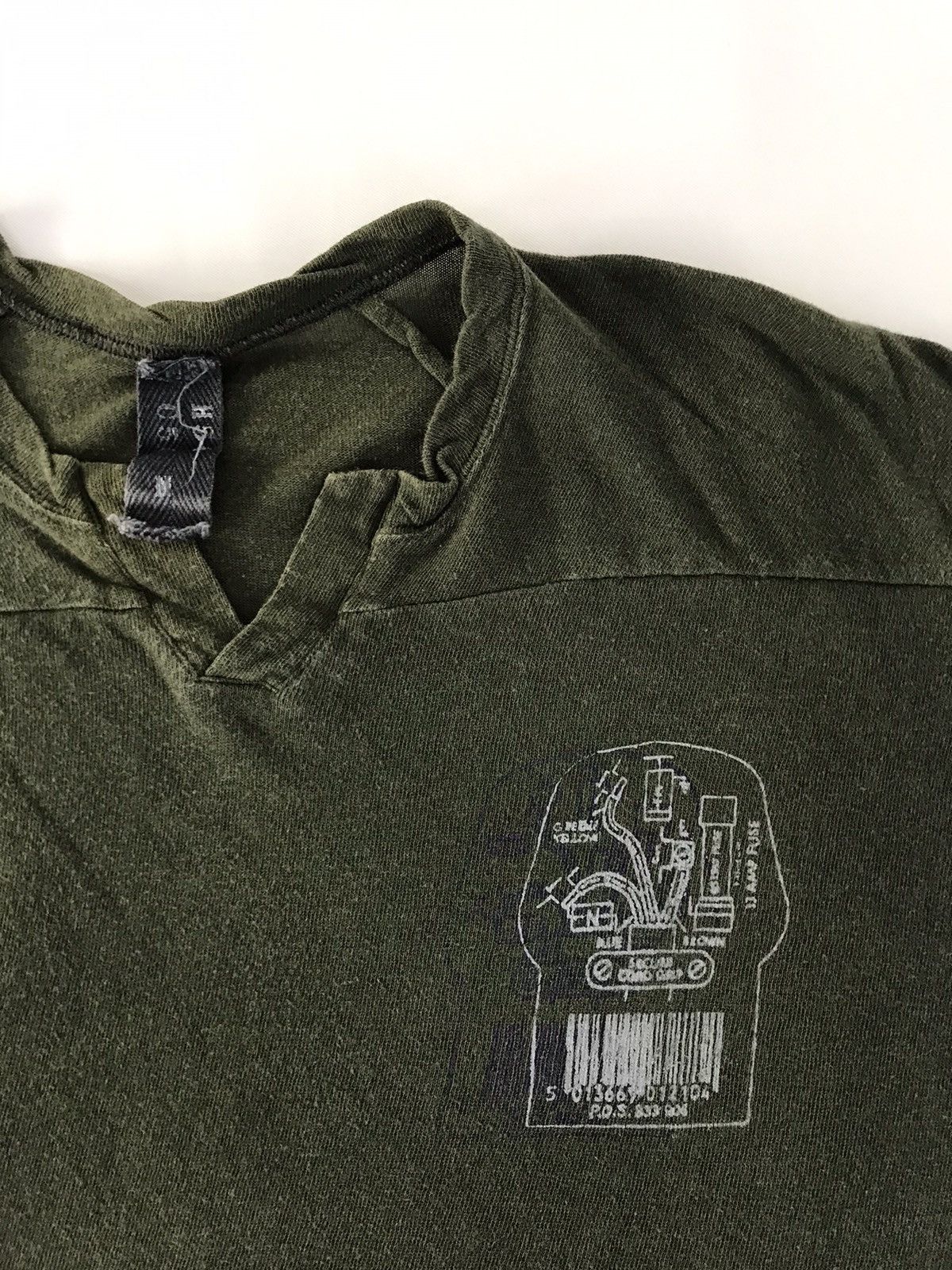 Japanese Brand Hemp Tee 50% Hoo E Electrical Diagram Henley Neck Size M / US 6-8 / IT 42-44 - 4 Thumbnail