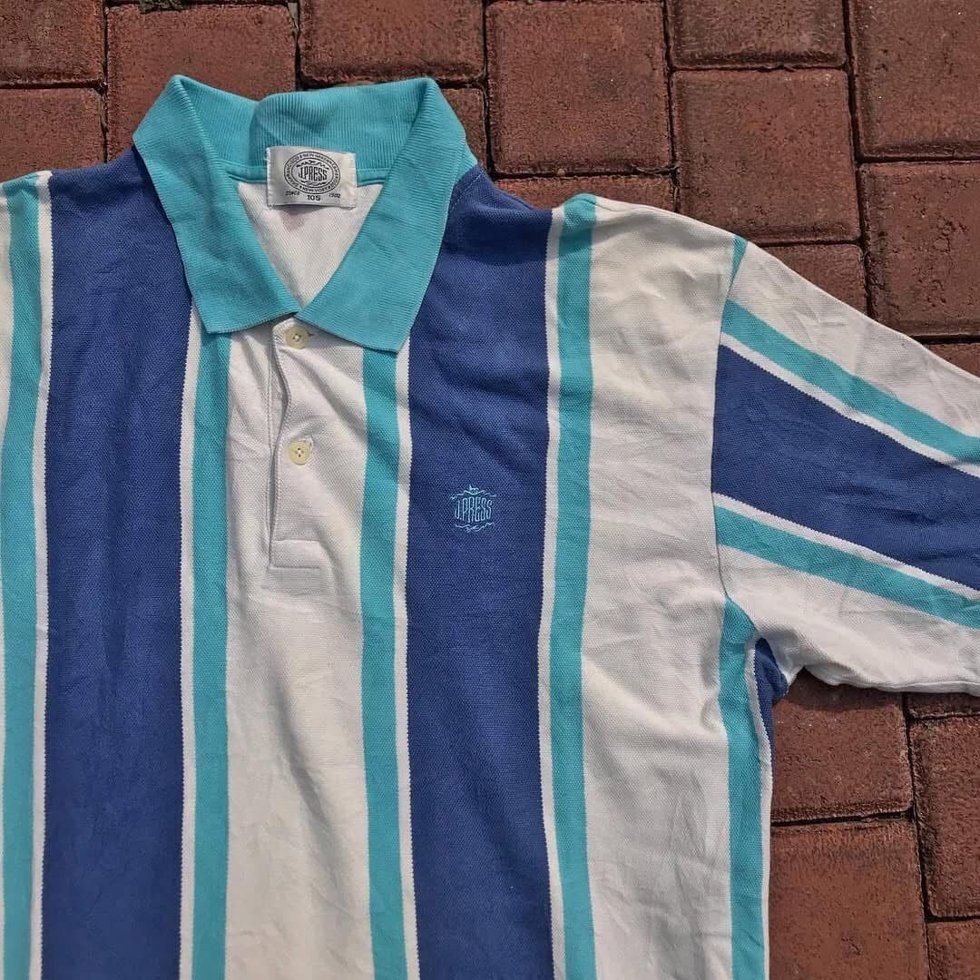 J. Press × Vintage Polo Stripes JPress Ivy League Short Sleeve Polo Shirt Size US M / EU 48-50 / 2 - 2 Thumbnail