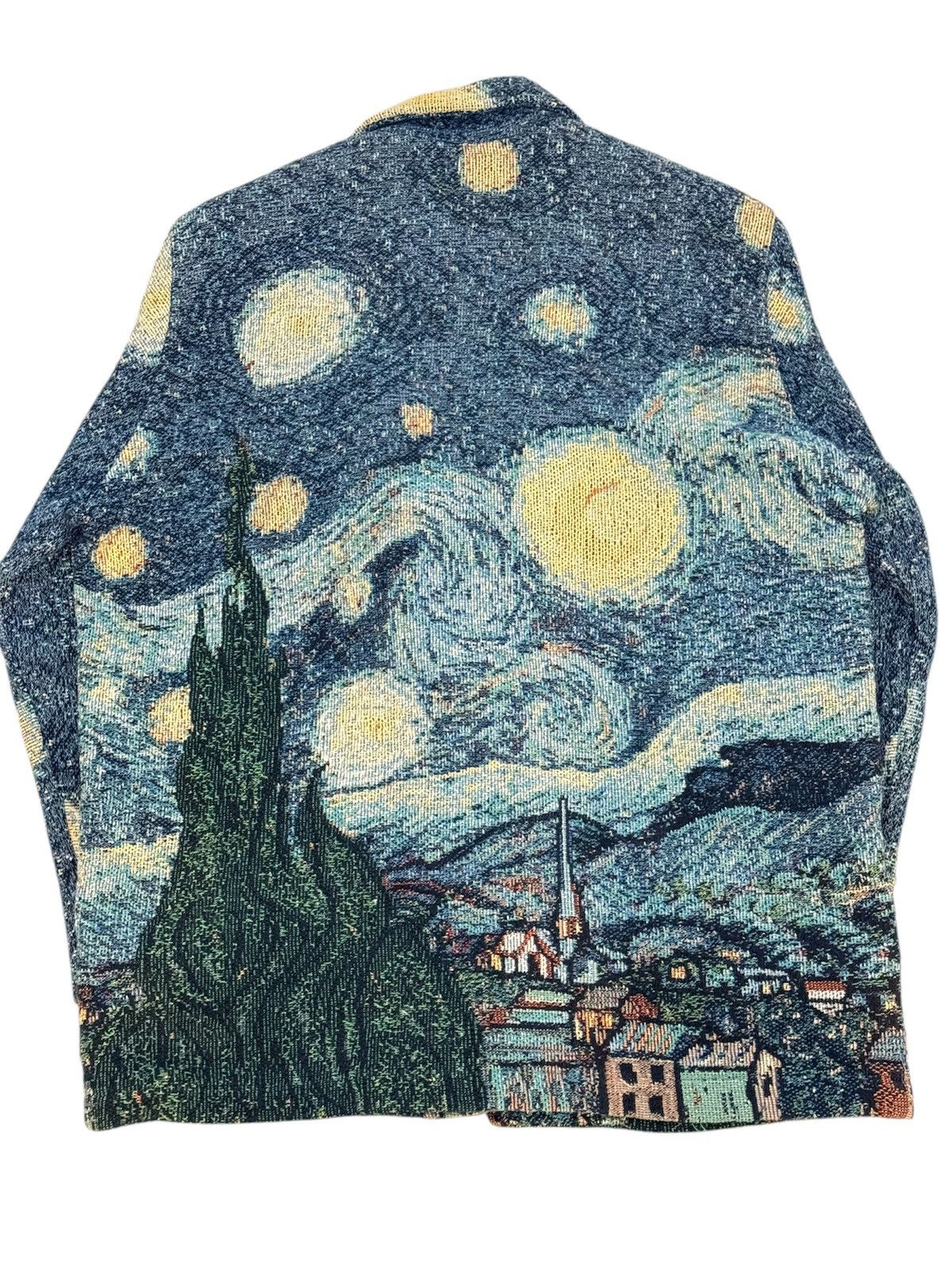 Vintage Starry Nights Tapestry Blazer Size 46L - 2 Thumbnail