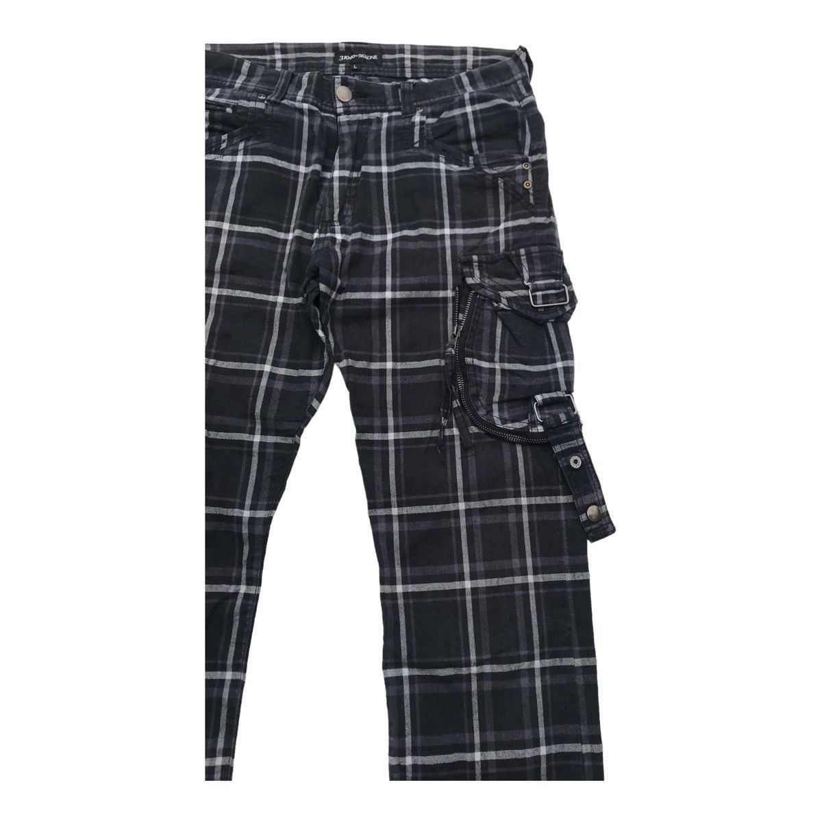 Other 31040=Skkone Checked Multipocket Utility Cargo Pants Size US 30 / EU 46 - 3 Thumbnail