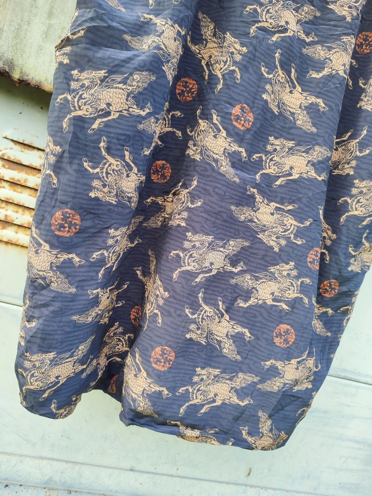 Vintage Vintage Japanese Dragon Vest – Kimono Style Haori Vest Size US L / EU 52-54 / 3 - 6 Thumbnail