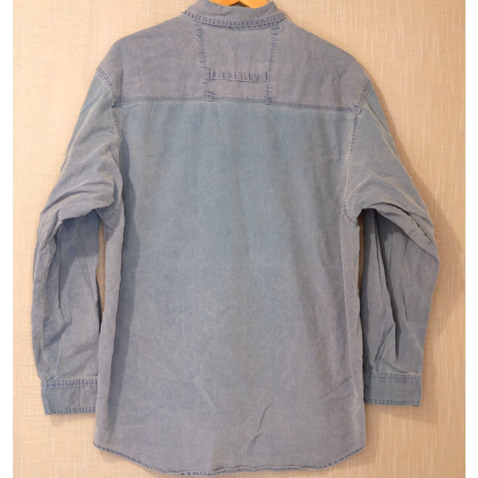 Denime Columbia Denim Shirt Blue Long Sleeve Outdoors Ranch Workwear Mens L Size US L / EU 52-54 / 3 - 6 Thumbnail