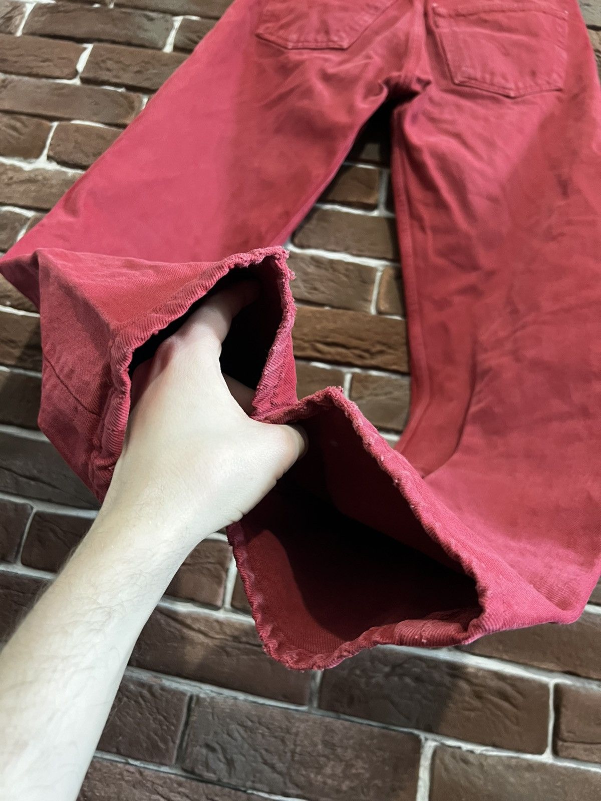 Levi's Rare Vintage 90s Levi’s 501 30x32 Red Denim Jeans Pants Size US 30 / EU 46 - 7 Thumbnail