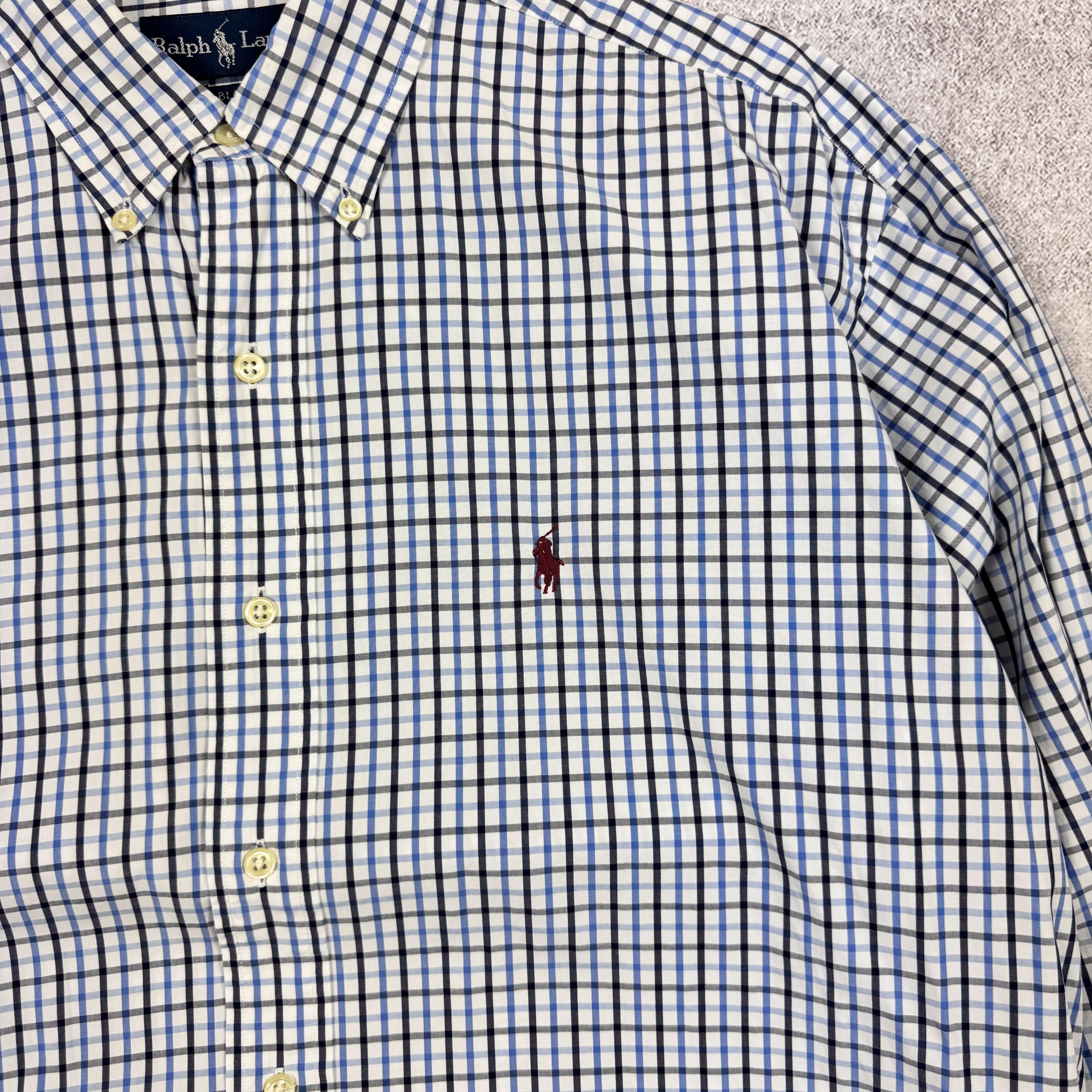 Polo Ralph Lauren Men`s Polo Ralph Lauren Blake Cotton Blue Shirt Size XL Size US XL / EU 56 / 4 - 4 Thumbnail