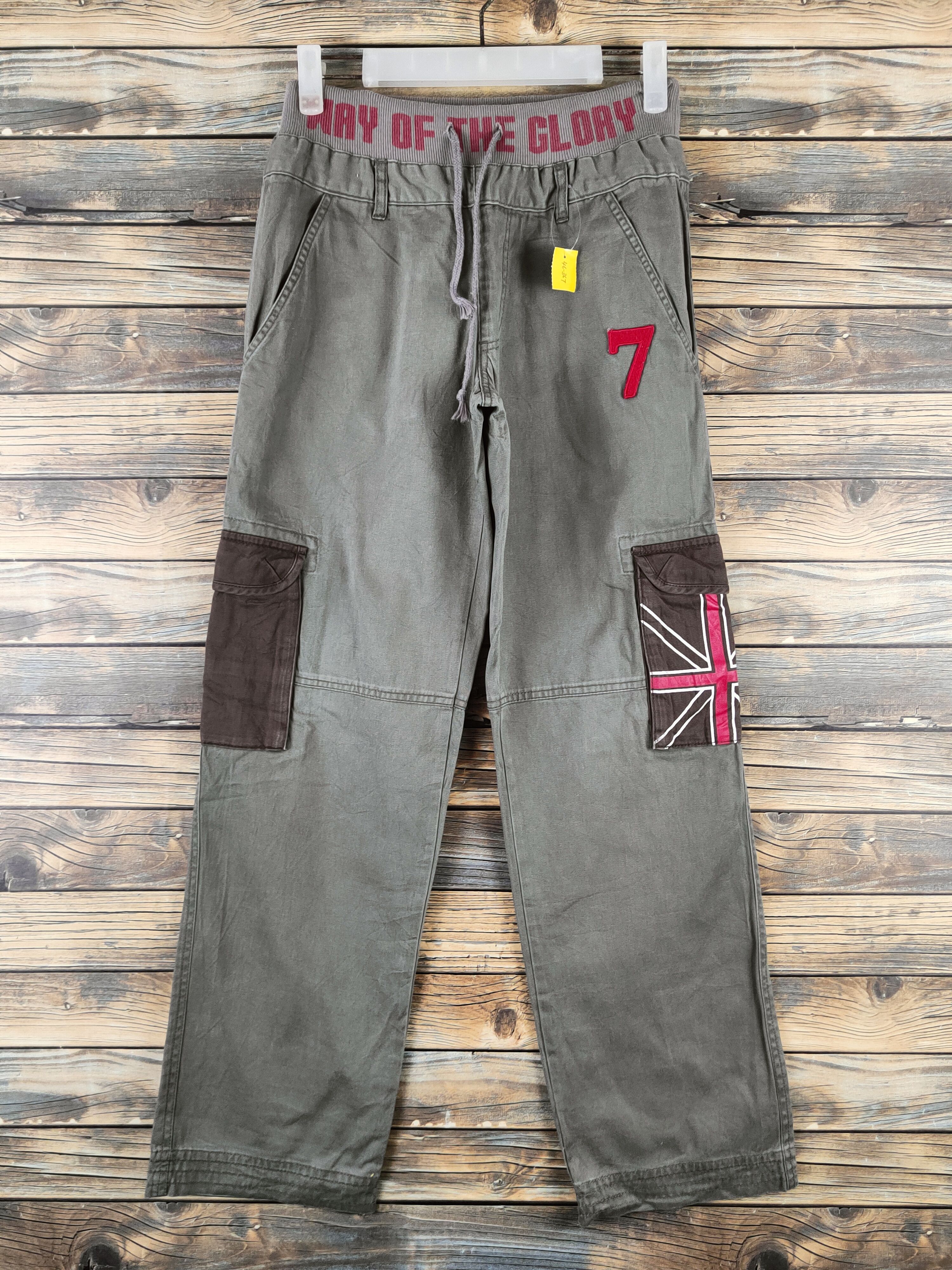 Japanese Brand DL Ad Life Olive Multipocket Cargo Pants #46-367 Size 24" / US 00 / IT 34 - 1 Thumbnail