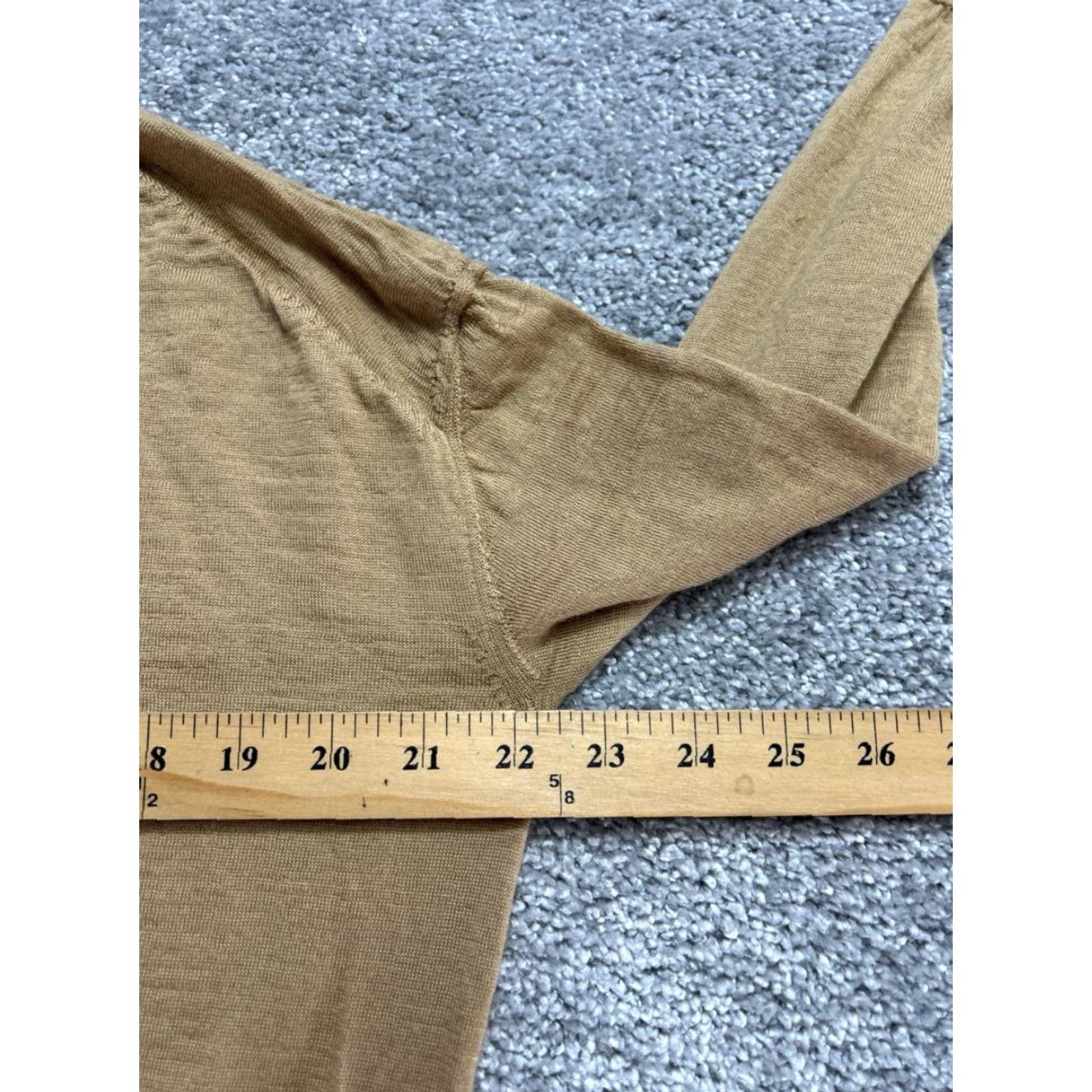 Vintage Elborn Sweater Womens Medium Brown Merino Wool Ribbed Trim One Size Size M / US 6-8 / IT 42-44 - 7 Thumbnail