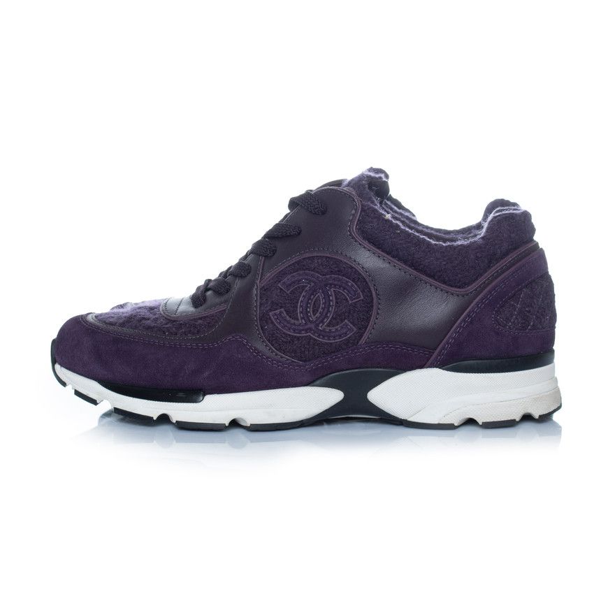 Chanel Chanel, purple interlocking CC logo sneakers Size US 9 / IT 39 - 8 Thumbnail