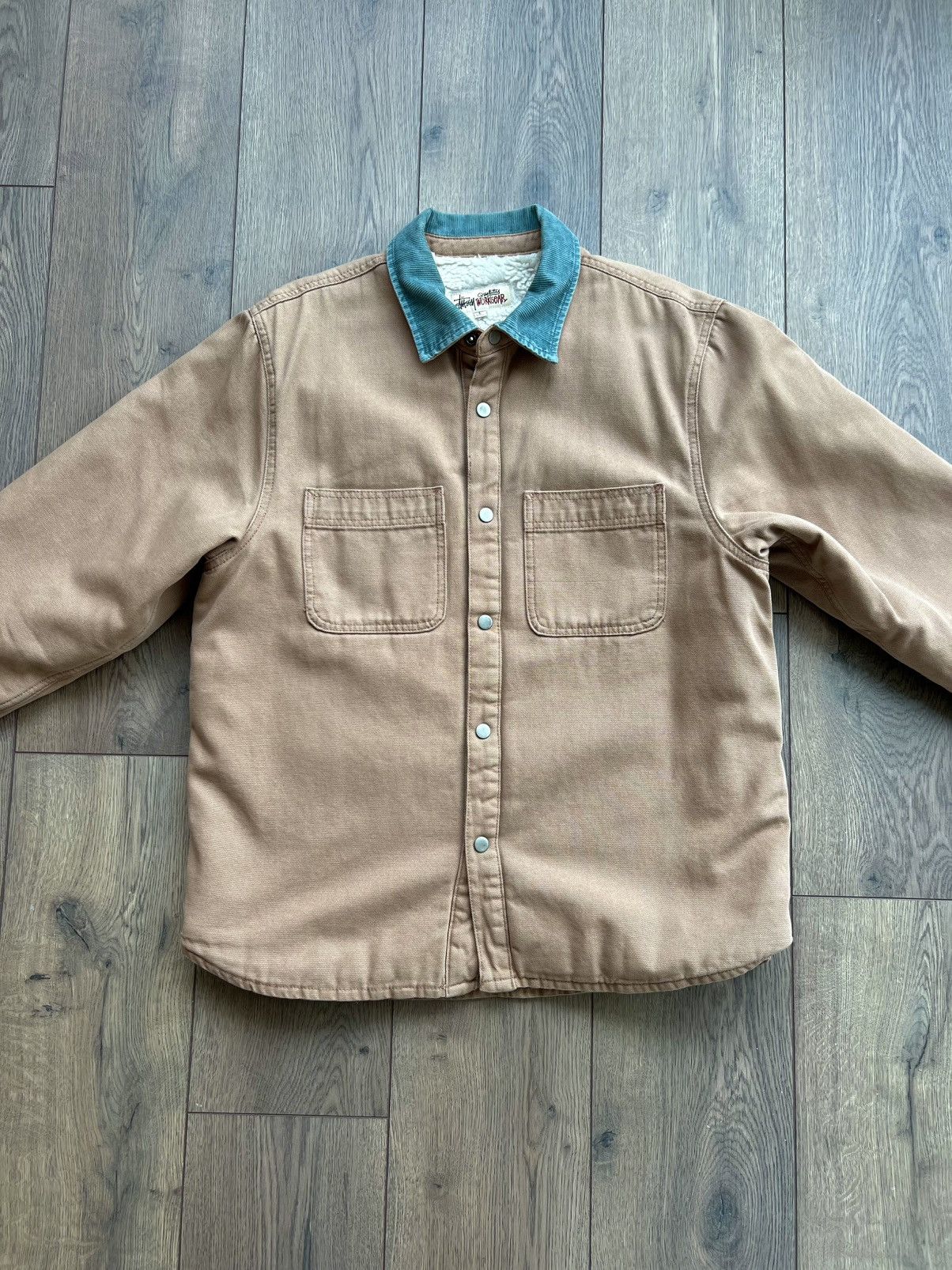 Stussy Stussy Sherpa Lined Work Shirt ‘Tan’ Large Size US L / EU 52-54 / 3 - 2 Thumbnail