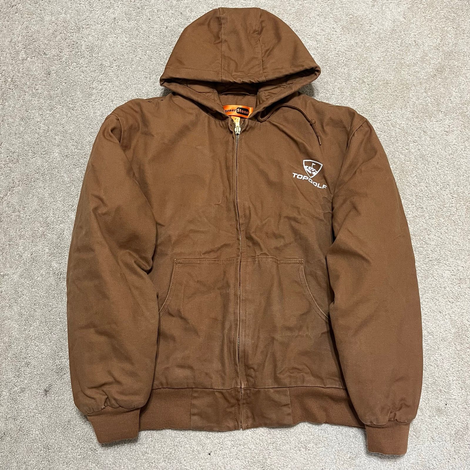 Other Corner Stone Full Zip Brown Hooded Workwear Jacket Medium Size US M / EU 48-50 / 2 - 1 Thumbnail