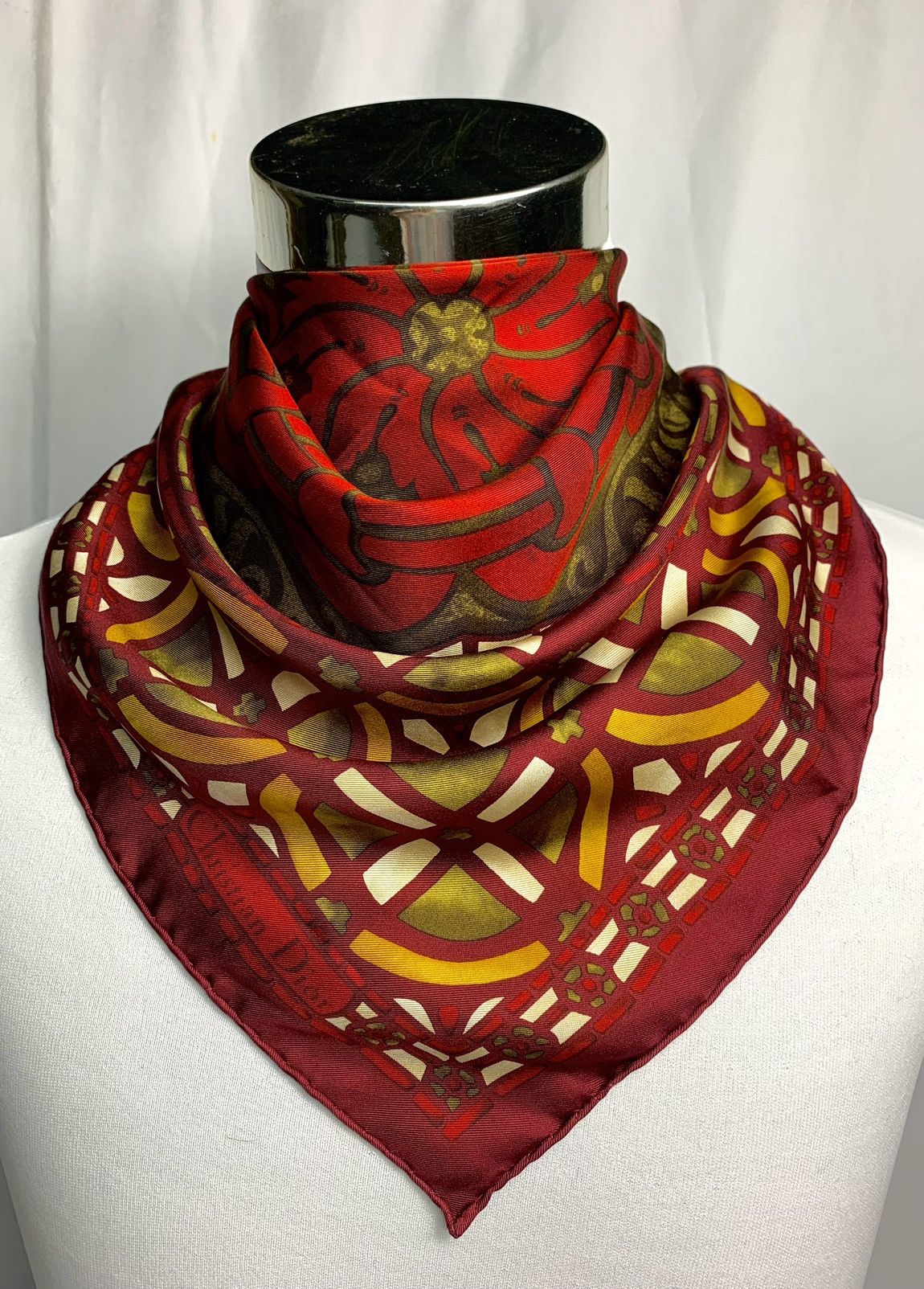 Vintage Christian Dior Monseur Silk Scarf / Muffler / Neckwear Size ONE SIZE - 1 Thumbnail
