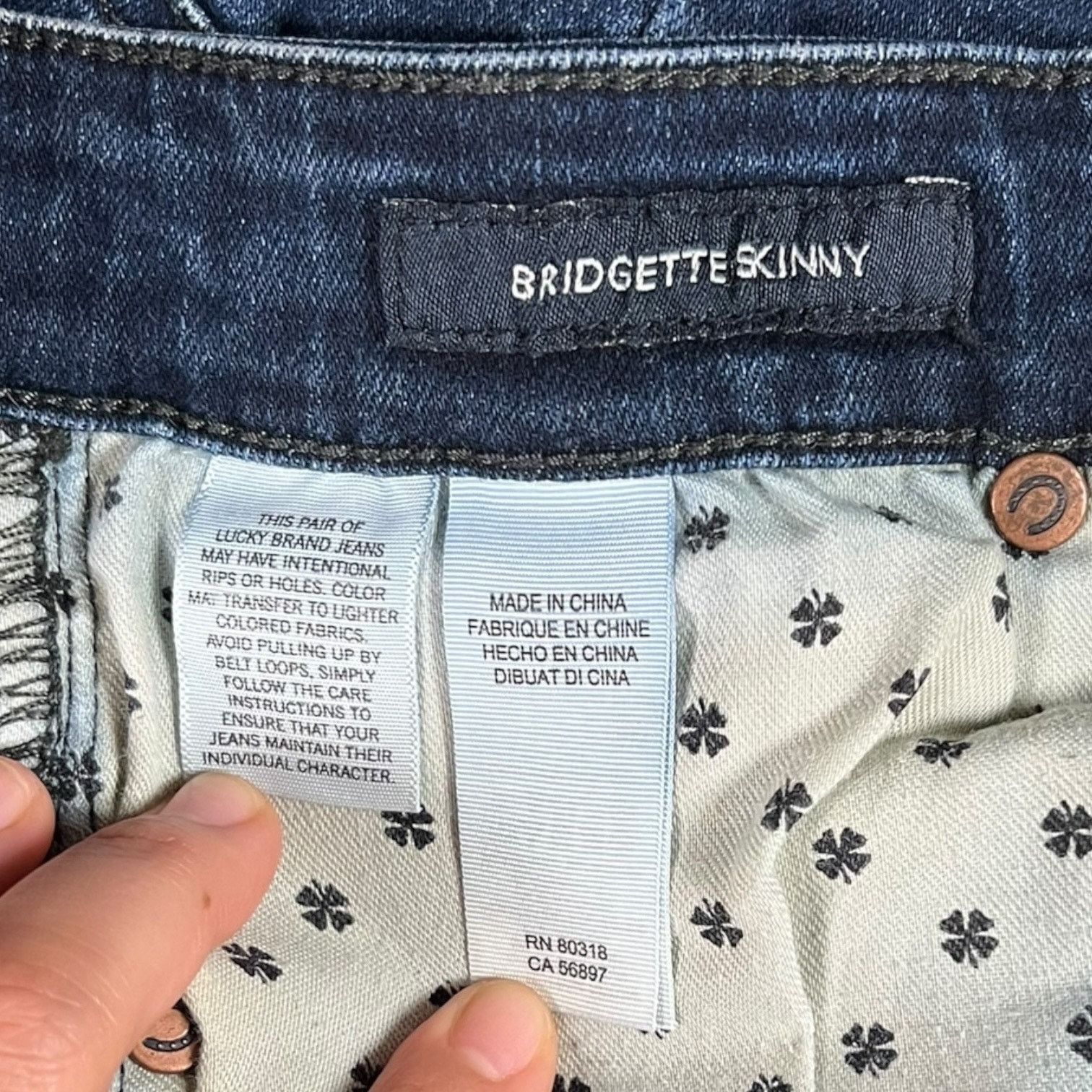 Lucky Brand Lucky Brand Bridgette Skinny Women's 4/27 Blue Stretch Denim Size 27" / US 4 / IT 40 - 6 Thumbnail