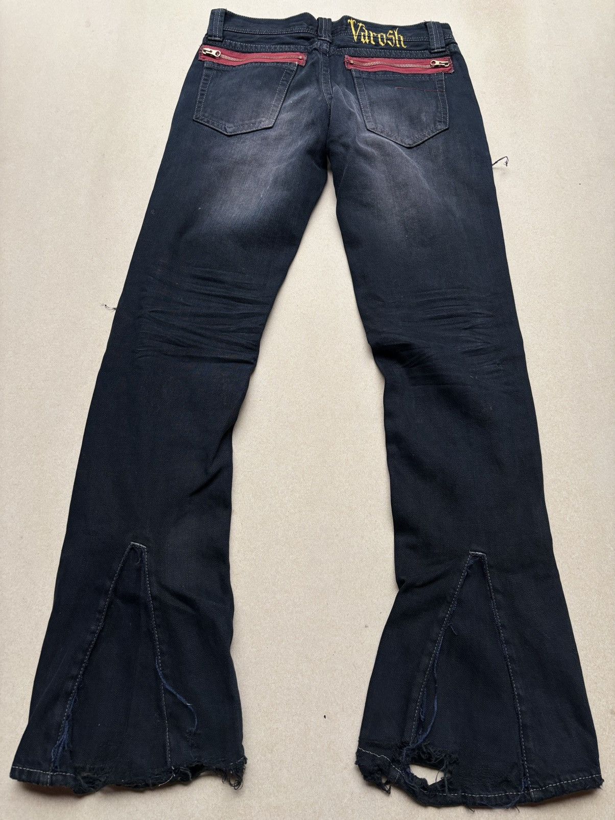 Japanese Brand VAROSH distressed flare jeans Size US 29 - 6 Thumbnail