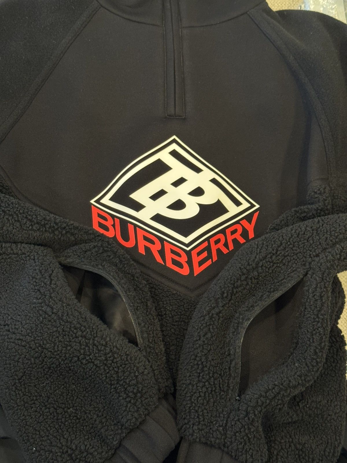 Burberry Burberry TB Monogram Half-Zip Sherpa/Fleece Pullover Size US M / EU 48-50 / 2 - 16 Thumbnail
