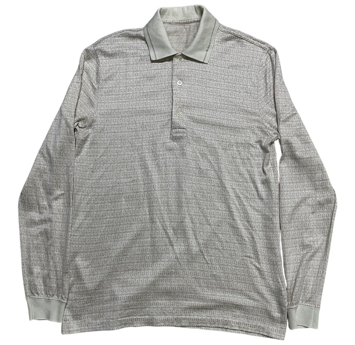Bally × Vintage Vintage Bally Monogram Longsleeve Polo Shirt Size US S / EU 44-46 / 1 - 1 Thumbnail