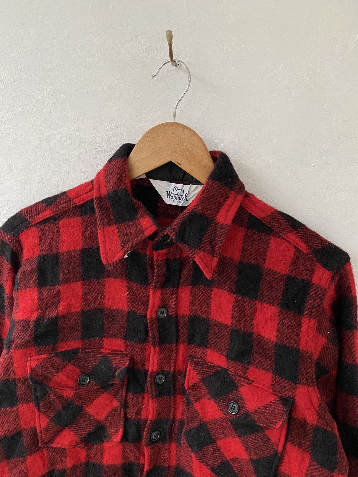 Woolrich Woolen Mills Vintage Woolrich Wool Red Plaid Flannel Size US M / EU 48-50 / 2 - 2 Thumbnail