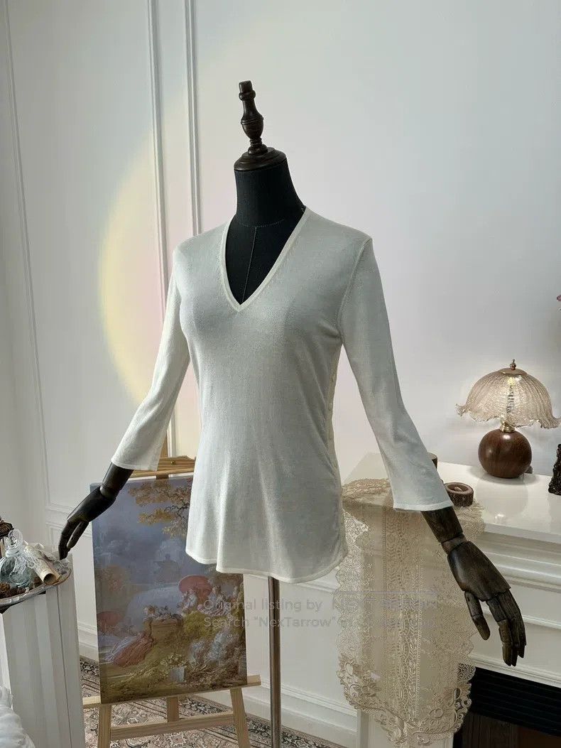 Hermes Hermes V-Neck Cashmere Knit Single-Sided H-Button Open-Bac Size M / US 6-8 / IT 42-44 - 4 Thumbnail
