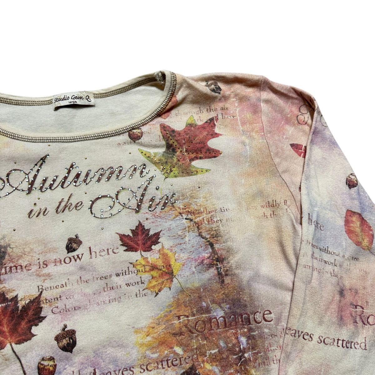 Vintage Vintage Y2K Women’s Studio Gem AOP Rhinestone Shirt Size L / US 10 / IT 46 - 4 Thumbnail