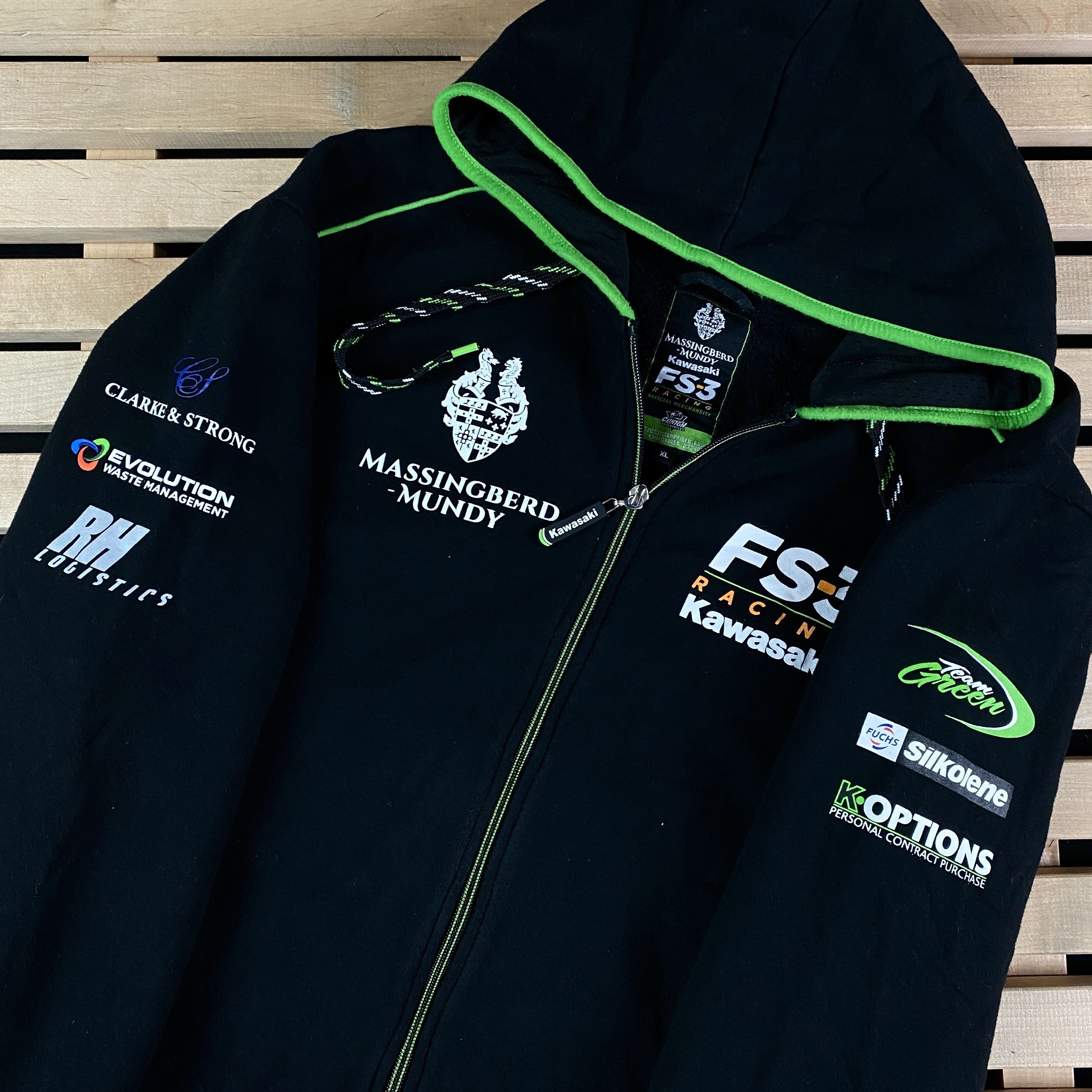 Other Mens Hoodies Full Zip Kawasaki Racing FS-3 Size XL Size US XL / EU 56 / 4 - 5 Thumbnail