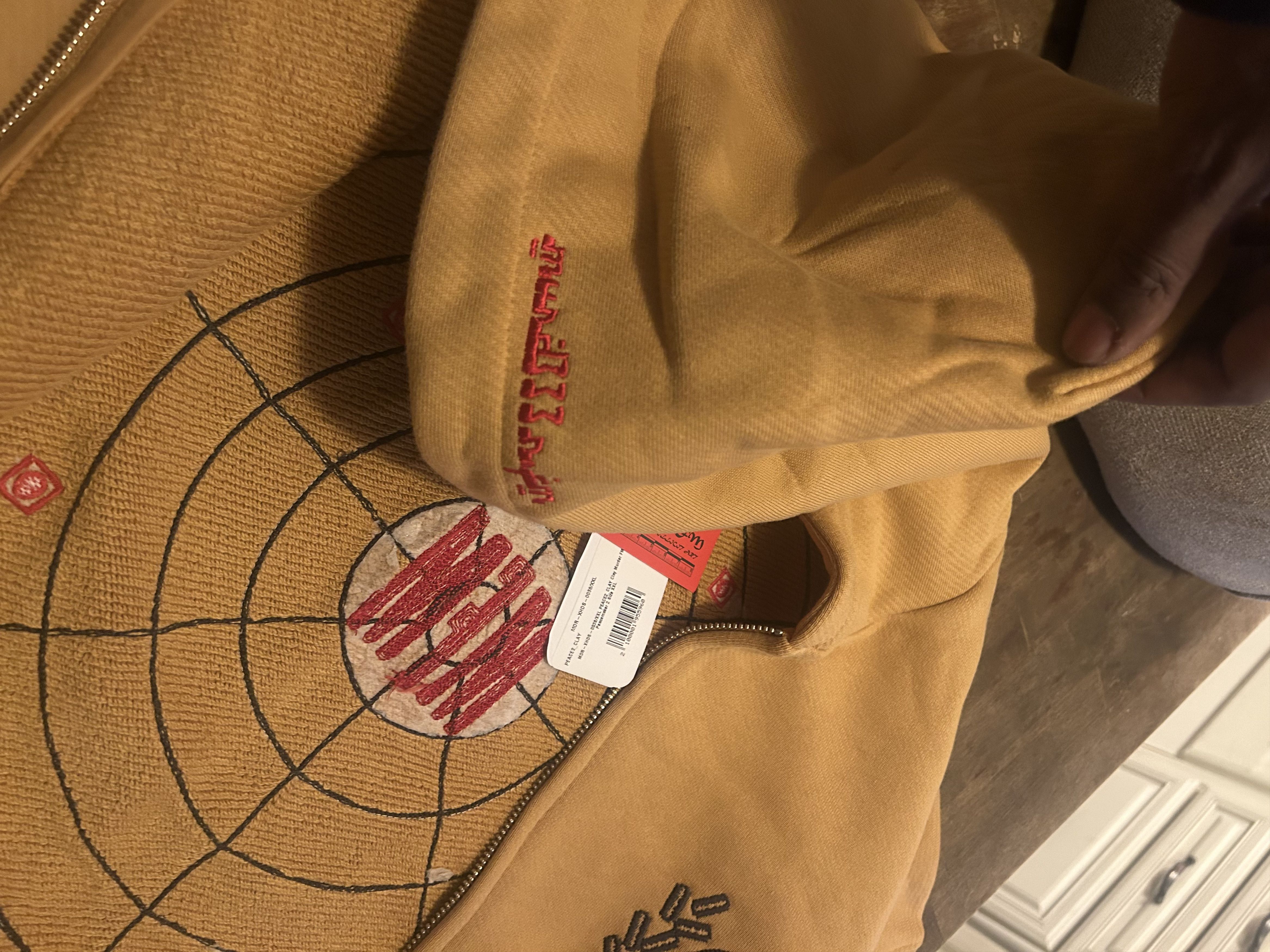murd333r.fm MURD333R.FM MUSTARD YELLOW PEACEMAKER ZIP UP HOODIE Size US XXL / EU 58 / 5 - 4 Thumbnail