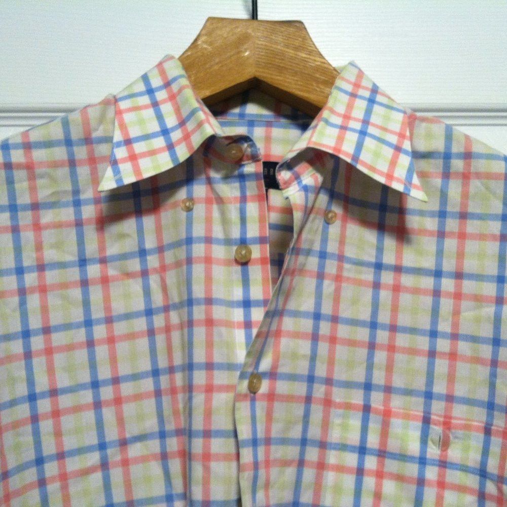 Scott Barber SCOTT BARBER MEN'S 100%COTTON CASUAL SHIRT SIZE: L Size US L / EU 52-54 / 3 - 2 Thumbnail