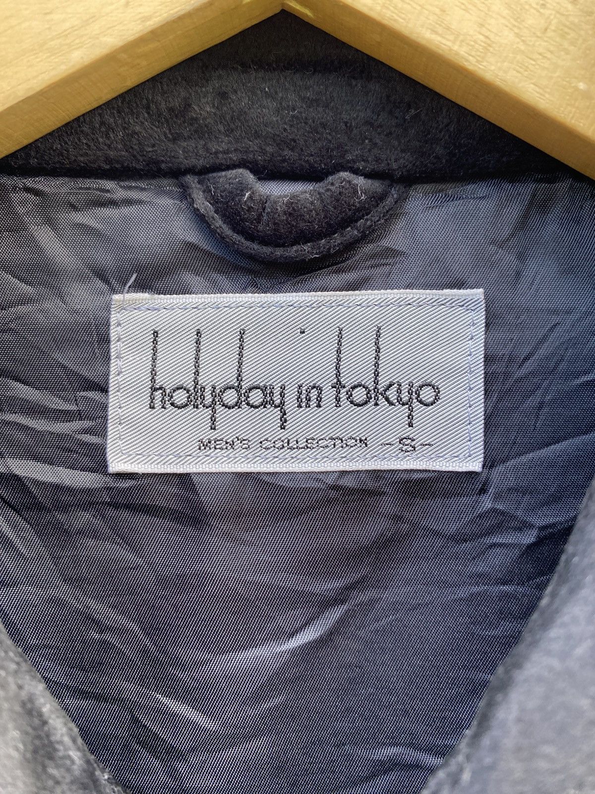 Japanese Brand Holiday in Tokyo Wool Blend Jacket Black/Grey Textured Panel Size US XL / EU 56 / 4 - 9 Thumbnail