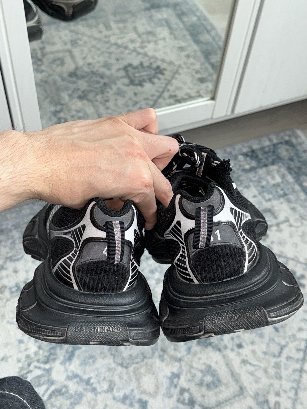 Balenciaga Balenciaga 3XL black/white Size US 8.5 / EU 41-42 - 8 Thumbnail
