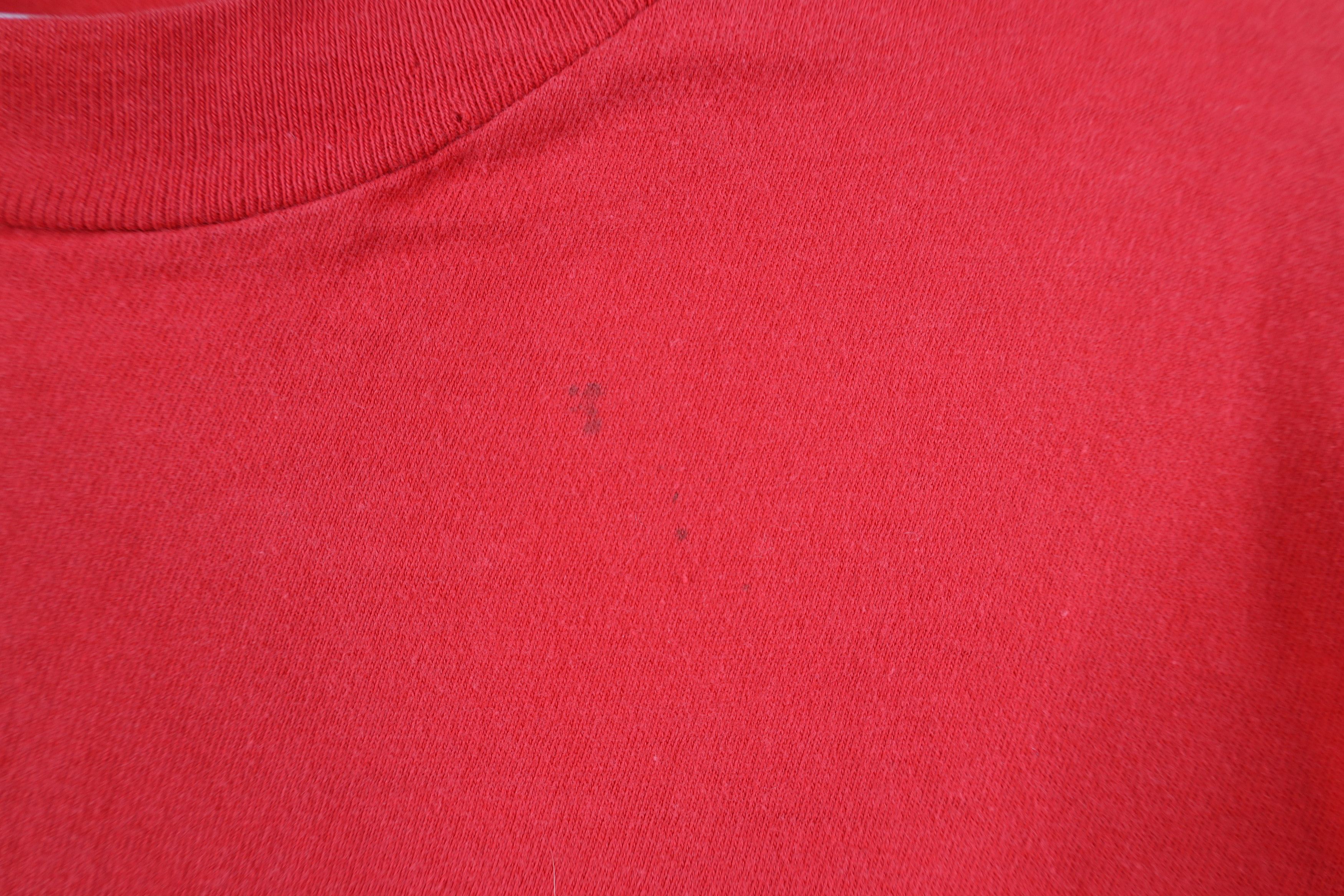 Hanes Vintage 90s Hanes Beefy Cotton Long Sleeve T-Shirt Red USA Size US L / EU 52-54 / 3 - 5 Thumbnail