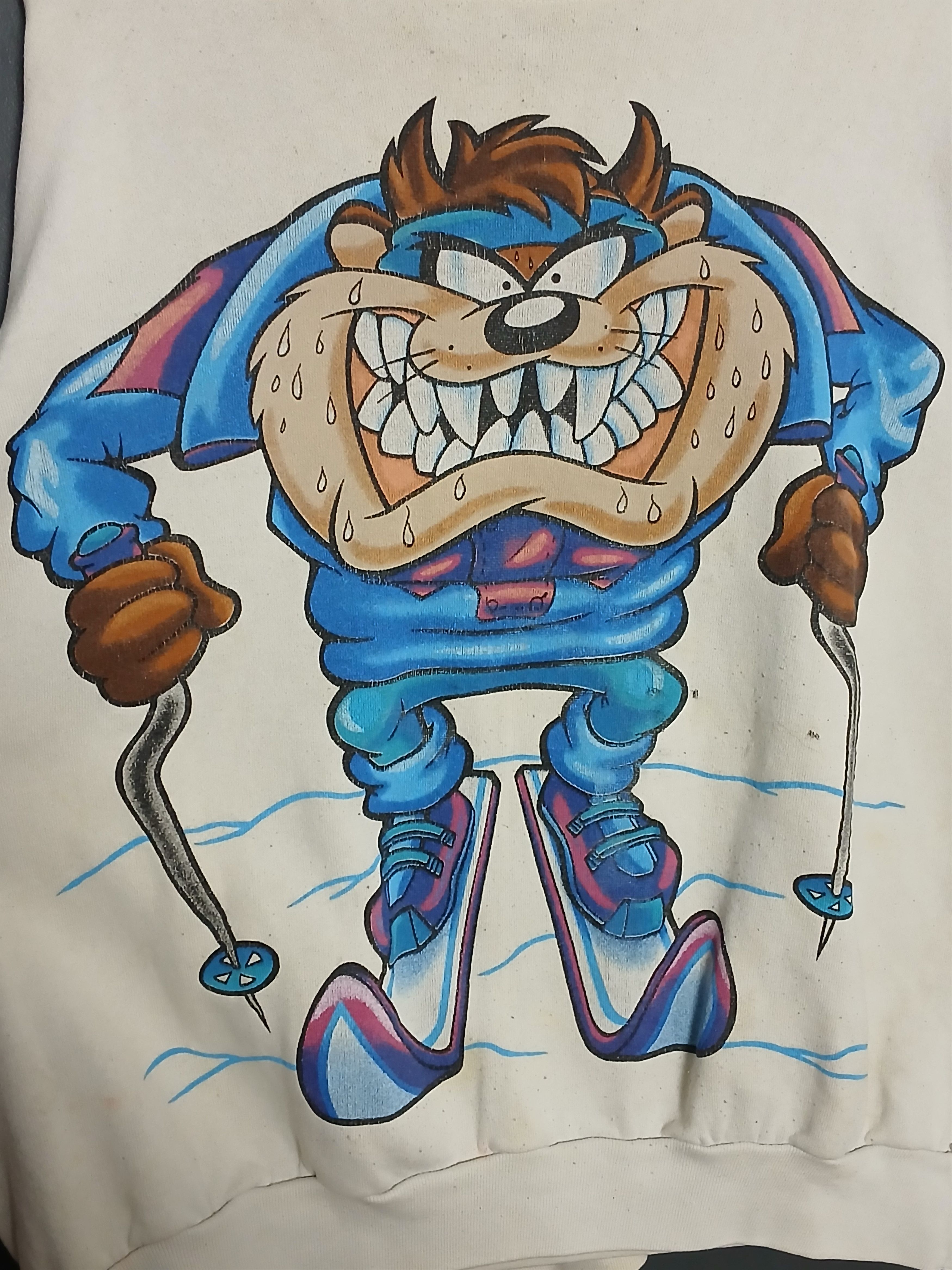 Cartoon Network × Vintage × Warner Bros Vintage 1994 Looney Tunes Taz Sweater Size US L / EU 52-54 / 3 - 3 Thumbnail
