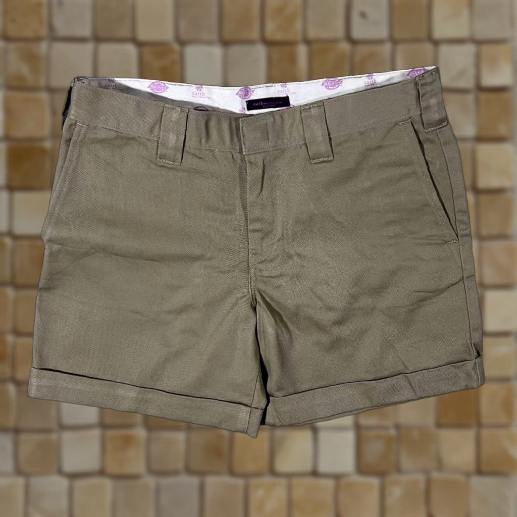 Dickies Dickies Earth Music & Ecology Brown Turn-Up Safari Shorts Women's Large W31 Size 36" / US 14 / IT 50 - 1 Thumbnail