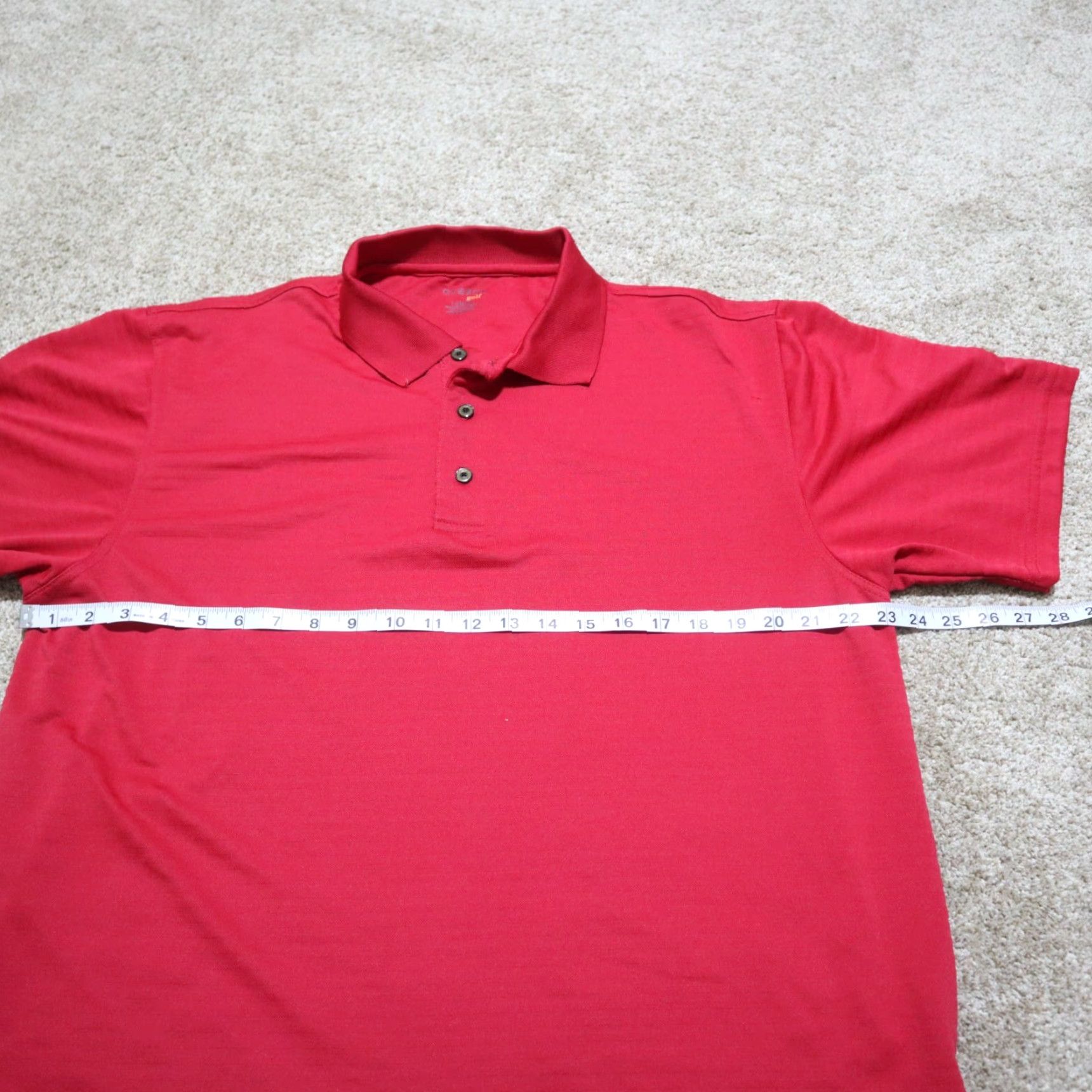 George George Polo Shirt Mens L Red Golf Casual Short Sleeve Button-Down Collared Shirt Size US L / EU 52-54 / 3 - 4 Thumbnail