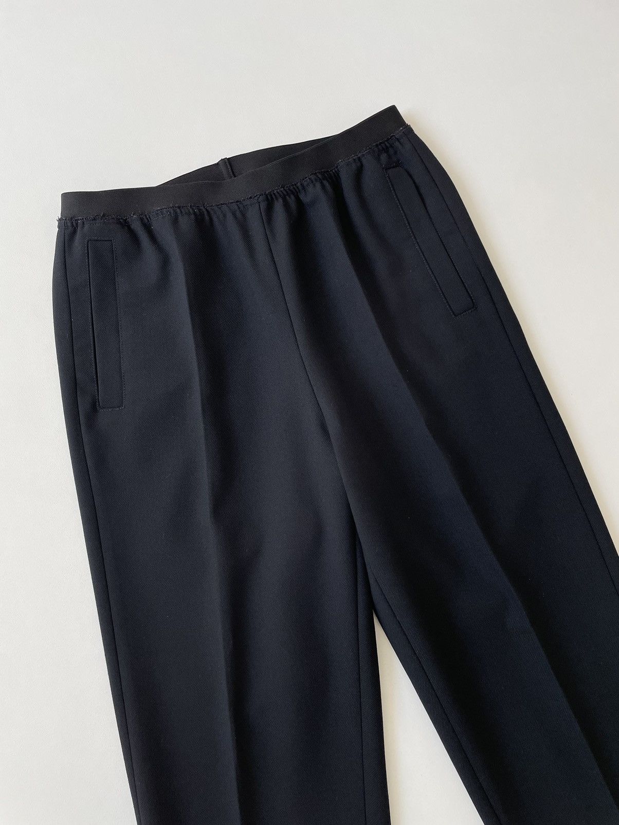 Raf Simons A/W 21 Black Raw Seam Waist Band Trousers Size US 32 / EU 48 - 7 Thumbnail
