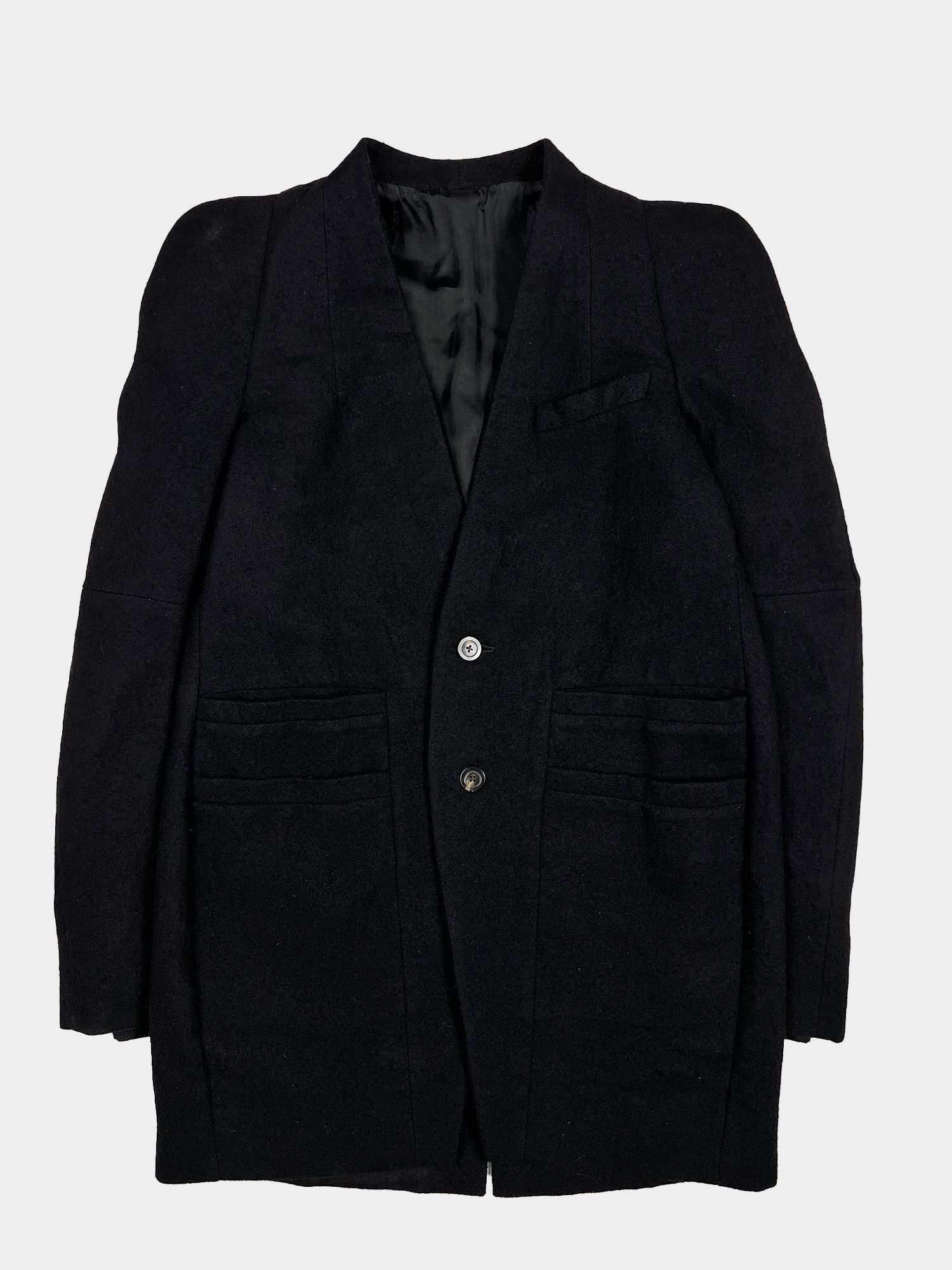 image of Rick Owens Fw2019 Zionic Blazer in Black, Women's (Size XL)