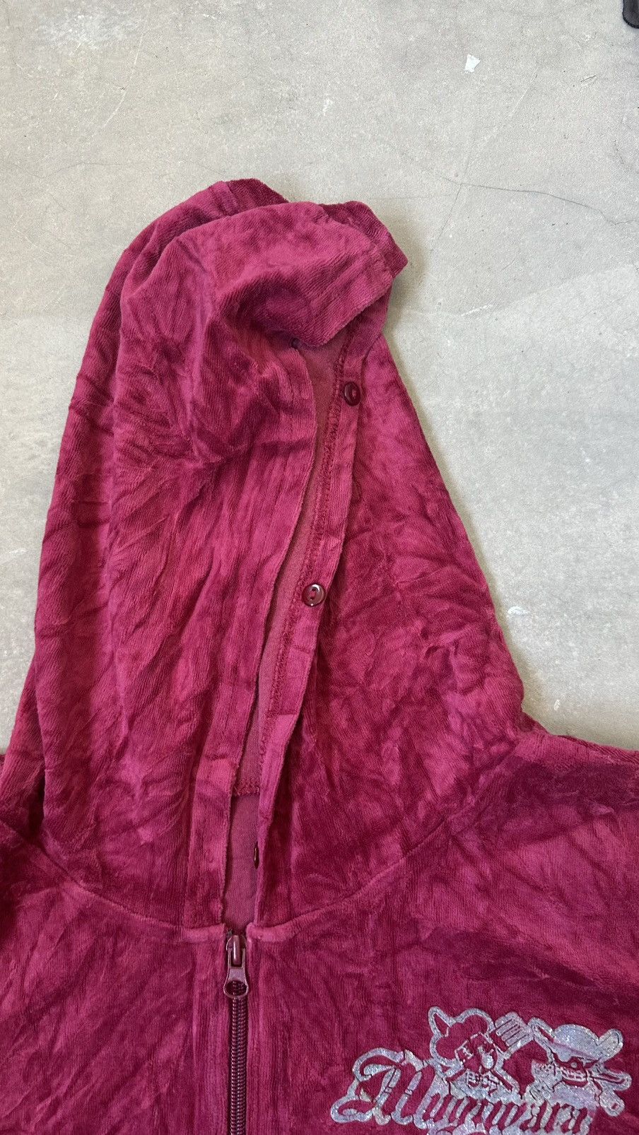 VINTAGE ONE PIECE FLEECE MIDZZIPPER HOODIE